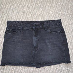 Free People Dark Grey/Black Mini Skirt (Size 8)